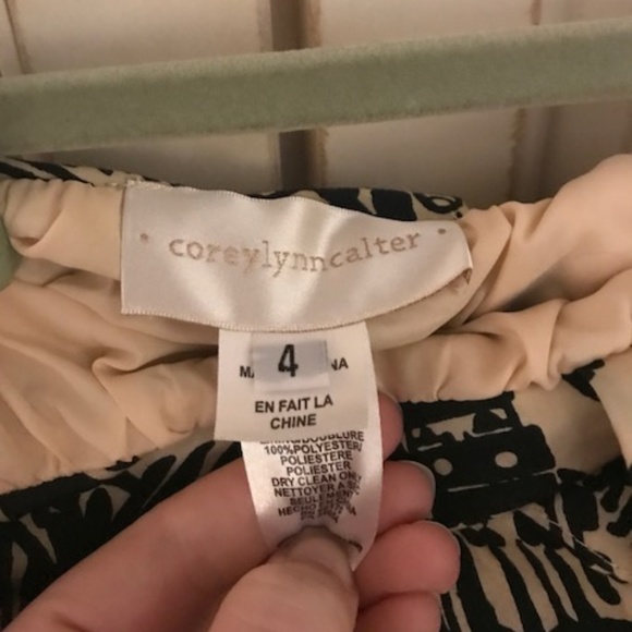 Anthropologie Palm Print Paper Bag Skirt - Picture 3 of 3